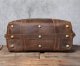 Men's Retro Large Capacity First Layer Leather Travel Bag Handheld Fitness